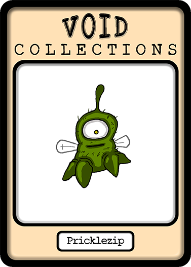 A picture of the Pricklezip card with its standard border.