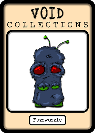 A picture of the Fuzzwuzzle card with its standard border.