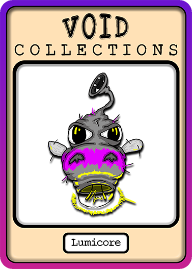 A picture of the Lumicore card with its standard border.