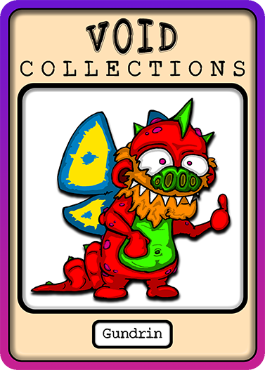 A picture of the Gundrin card with its standard border.