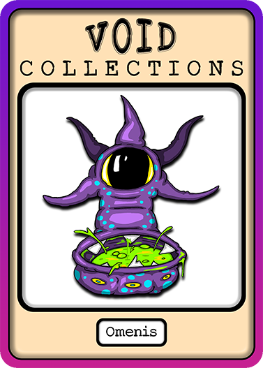 A picture of the Omenis card with its standard border.